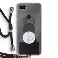 Marmeren cirkels: Pixel 3a Transparant Hoesje met koord