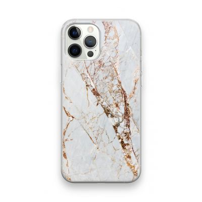 Goud marmer: iPhone 12 Pro Transparant Hoesje
