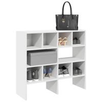 VidaXL Schoenenrekken 2 st stapelbaar 89,5x30x40 cm wit