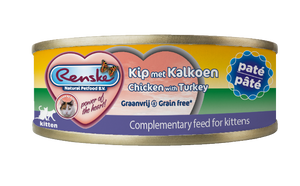 Renske vers paté kip met kalkoen natvoer kitten 70 gram