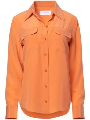 Equipment chemise en soie Signature à manches longues - Orange
