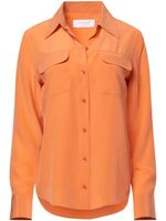 Equipment chemise en soie Signature à manches longues - Orange - thumbnail