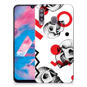 Silicone Back Case Samsung Galaxy M30 Skull Red