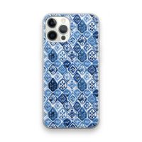 Blauw motief: iPhone 12 Pro Max Transparant Hoesje