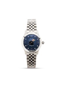 Ferragamo montre Moon Phase 28 mm - Bleu