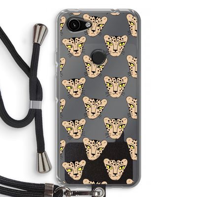 Tijger: Pixel 3a Transparant Hoesje met koord