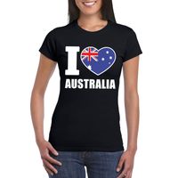 Zwart I love Australie fan shirt dames 2XL  -