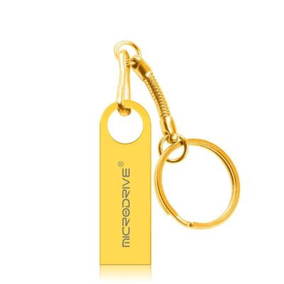 MicroDrive 8GB USB 2 0 metalen waterdichte hoge snelheid U disk (goud)