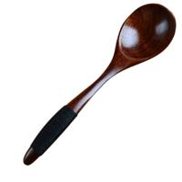 10 stuks Eco houten lepel bestek keuken soep koffie roeren lepels koken gebruiksvoorwerp koffie thee mengen lepels (ronde mond Tip lepel zwart S011h)