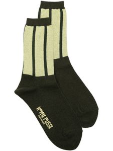 Homme Plissé Issey Miyake chaussettes à logo imprimé Washi - Vert