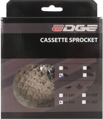 Edge cassette 9 speed cs-m5009 11-34t zilver