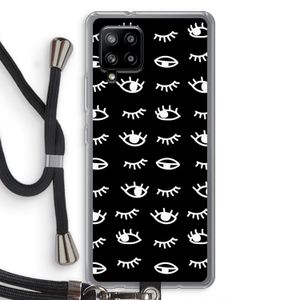 Eye pattern #3: Samsung Galaxy A42 5G Transparant Hoesje met koord