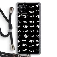 Eye pattern #3: Samsung Galaxy A42 5G Transparant Hoesje met koord