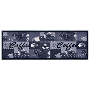 vidaXL Keukenmat wasbaar Coffee 60x300 cm blauw