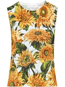 Oscar de la Renta débardeur à fleurs - Jaune
