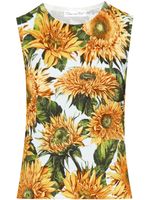 Oscar de la Renta débardeur à fleurs - Jaune