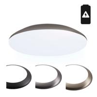 LED Bulkhead - Diameter 30cm - 18W 2100lm - 6500K daglicht wit - IP65 waterdicht - Vandalismeproof - Met noodaccu - Voor binnen en buiten - RVS