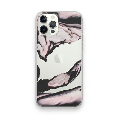 Roze stroom: iPhone 12 Pro Transparant Hoesje