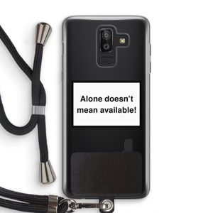 Alone: Samsung Galaxy J8 (2018) Transparant Hoesje met koord