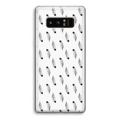 Pluimen: Samsung Galaxy Note 8 Transparant Hoesje
