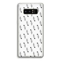 Pluimen: Samsung Galaxy Note 8 Transparant Hoesje