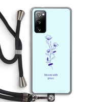 Bloom with grace: Samsung Galaxy S20 FE / S20 FE 5G Transparant Hoesje met koord