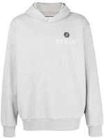 Philipp Plein hoodie à plaque logo - Gris