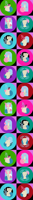 Vaporwave cirkels met beelden behang