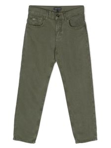 Emporio Armani Kids pantalon à coupe fuselée - Vert