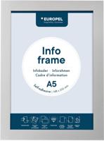 Europel zelfklevend kader ft A5, zilver, pak van 2 stuks Europel zelfklevend kader ft A5, zilver, pak van 2 stuks