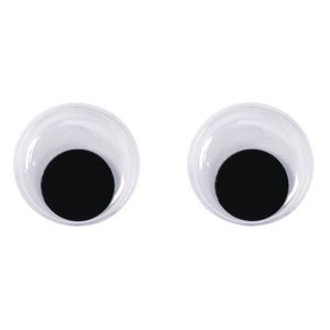 10x Wiebel oogjes/googly eyes 15 mm