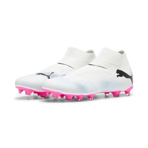 PUMA Future 7 Match+ Veterloze Gras / Kunstgras Voetbalschoenen (MG) Wit Roze Zwart