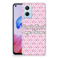 OPPO A96 | OPPO A76 Silicone-hoesje Flowers Pink DTMP - thumbnail