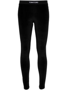 TOM FORD legging à taille à logo - Noir