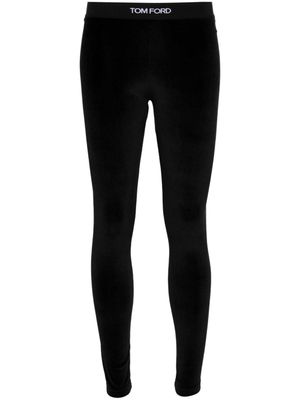 TOM FORD legging à taille à logo - Noir