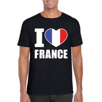 I love Frankrijk - supporters - fans - t-shirt - zwart - heren - Vive La France