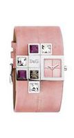 Horlogeband Dolce & Gabbana DW0176 Onderliggend Leder Roze 37mm