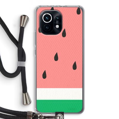 Watermeloen: Xiaomi Mi 11 Transparant Hoesje met koord