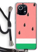 Watermeloen: Xiaomi Mi 11 Transparant Hoesje met koord
