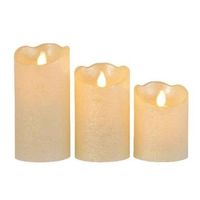 3x Parel witte nep kaarsen met led-lichtjes - LED kaarsen - thumbnail