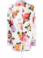 MSGM chemise à fleurs - Blanc