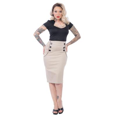 Vivian Wiggle Skirt, Sand-XXL | 15% korting Vivian Wiggle Skirt, Sand-XXL | 15% korting