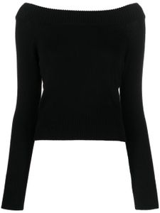 Alexander McQueen pull à épaules dénudées - BLACK