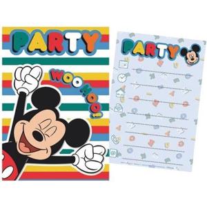 Disney Uitnodiging Met Envelop Mickey Mouse 14,5 Cm 5 Stuks