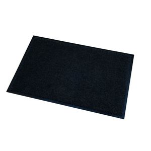 Deurmat/droogloopmat Memphis - zwart - 80 x 120 cm