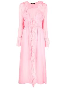 Blumarine robe longue à volants - Rose