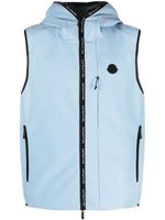 Moncler detachable-sleeves hooded jacket - Bleu