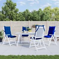 VidaXL Stoelkussens 4 st hoge rug oxford stof koningsblauw