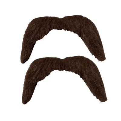 Cowboy snor - 6x - bruin - nep snor - plak snor - carnaval - wilde westen Cowboy snor - 6x - bruin - nep snor - plak snor - carnaval - wilde westen