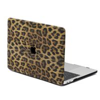 Lunso MacBook Pro 16 inch (2019) Leren cover hoes - case - Leopard Pattern Brown